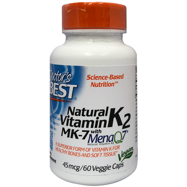Doctor's Best Natural Vitamin K2 MenaQ7 45mcg