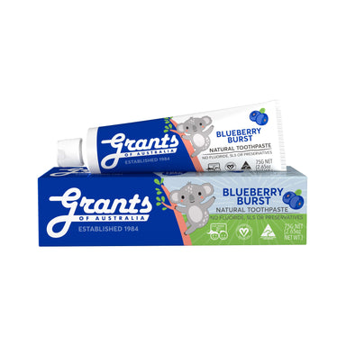 Grants Blueberry Burst Fluoride Free Kids Toothpaste