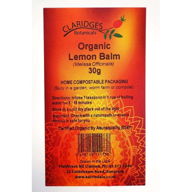 Claridges Organic Lemon Balm Tea Loose