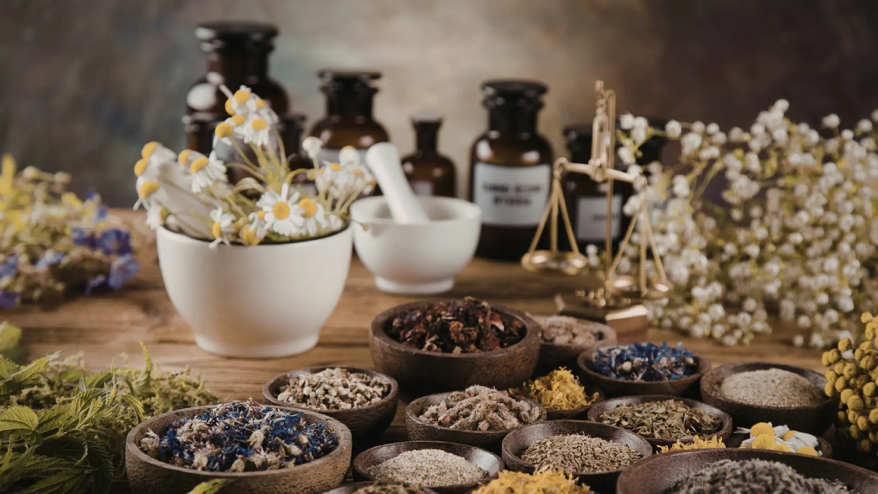 Homeopathic remedies arranged in a calm natural wellness setting for an NZ guide article