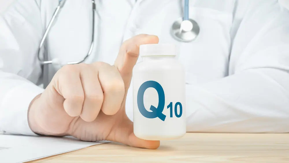 CoQ10 supplement and prescription medicine shown together for a discussion about CoQ10 and statins in NZ