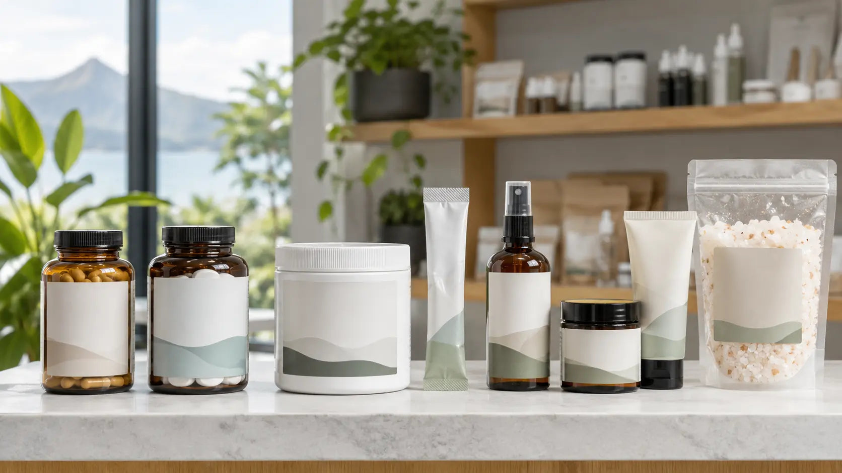 Healthy magnesium supplement formats including capsules, powder, drinkable options and topical magnesium