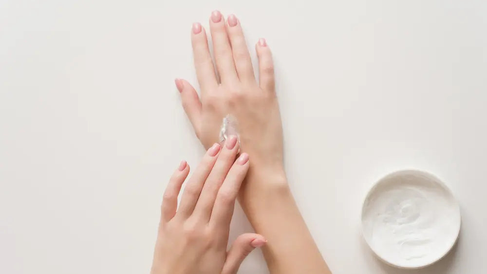Intact hands or feet in a warm New Zealand winter home with topical cream nearby
