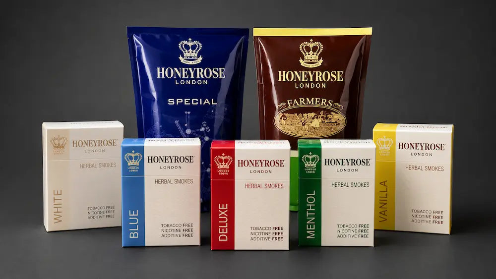 Honeyrose flavours NZ buyer map with Blue, De Luxe and Special beside added-flavour variants