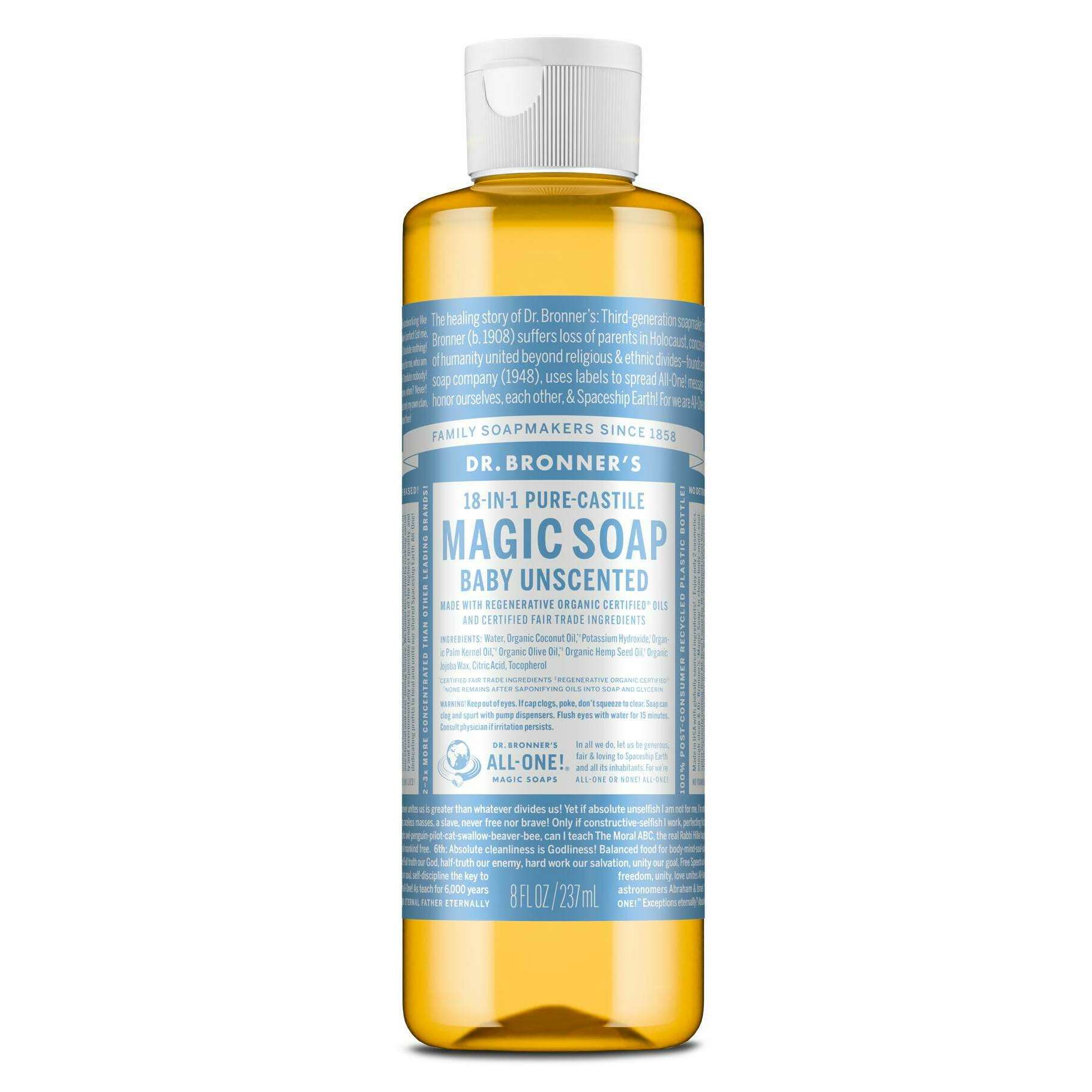 Dr Bronner Baby Unscented Liquid Soap | Healthy.co.nz