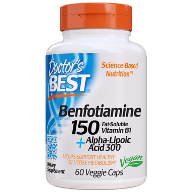 Doctors Best Benfotiamine 150 + Alpha-Lipoic Acid 300mg with BenfoPure 60vc