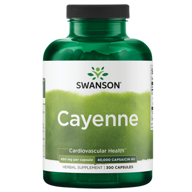 Swanson Cayenne - 40,000 Capsaicin Hu/G 450 mg | healthy.co.nz