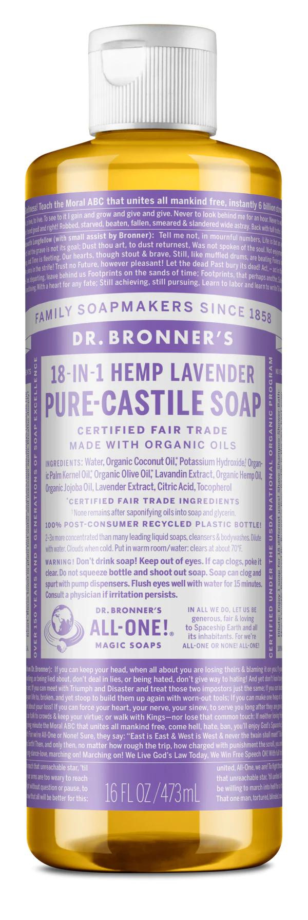 Dr Bronner Pure-Castile Liquid Soap - Lavender