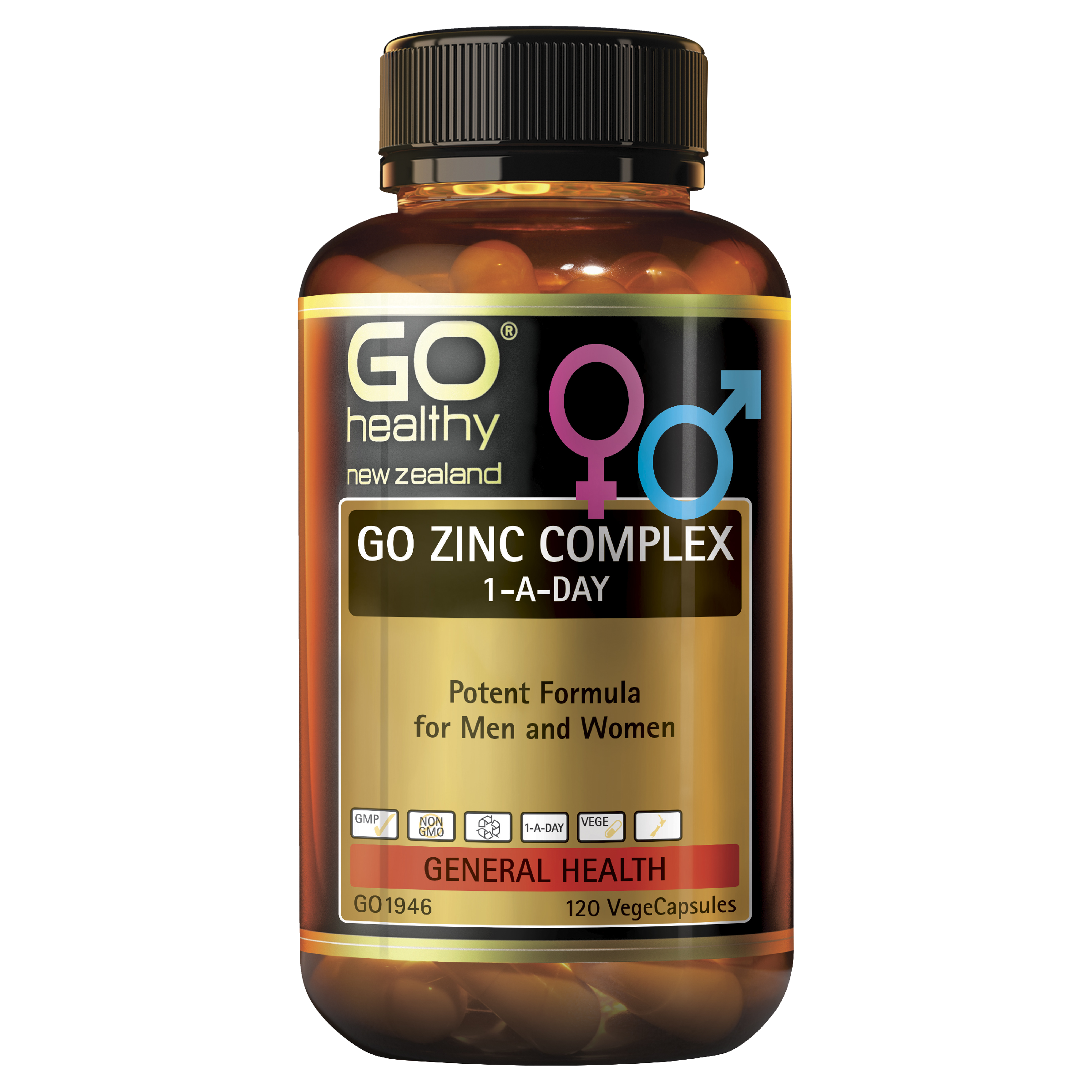 Go Healthy Zinc Complex 1-A-Day 120 Vcaps