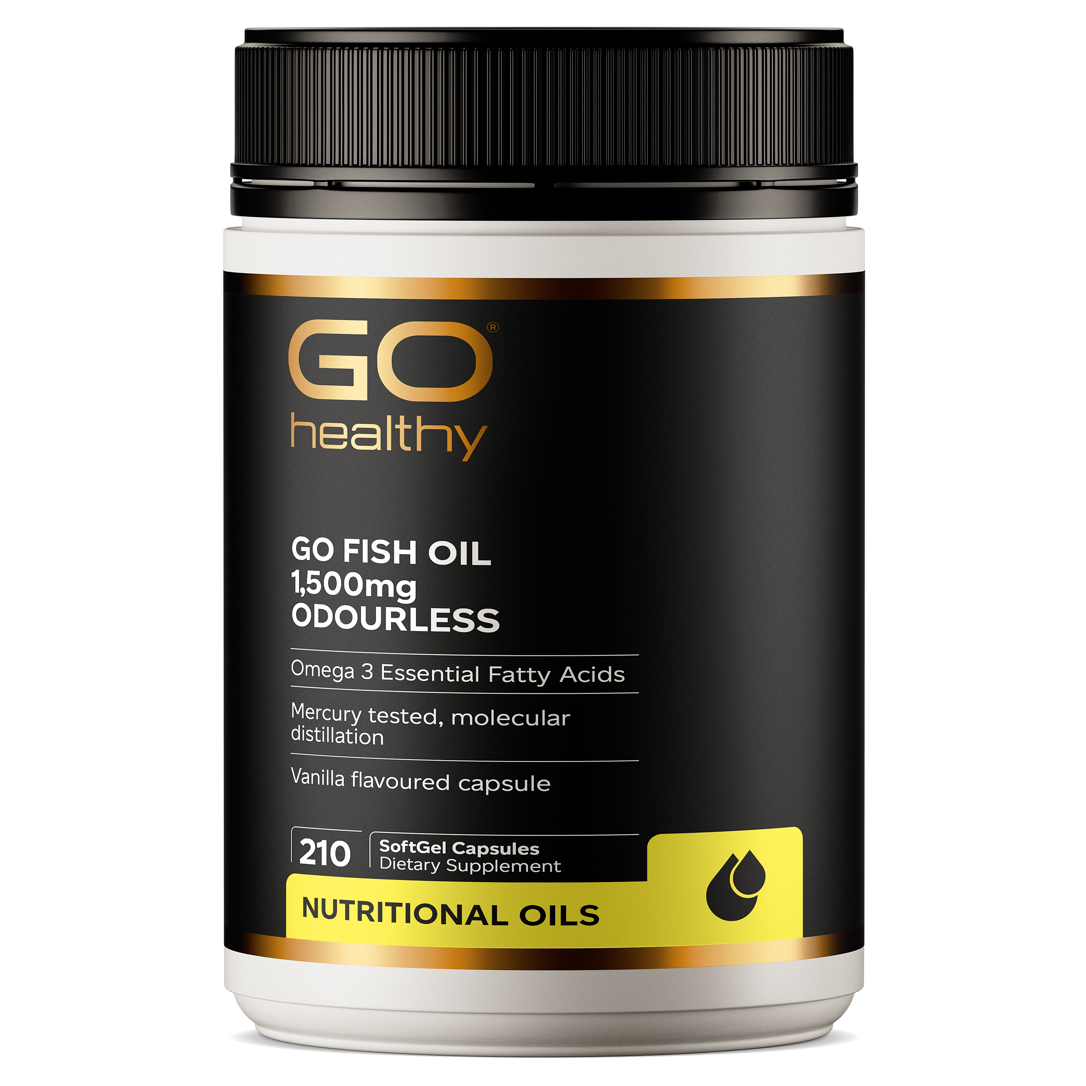 Go Healthy | Go Fish Oil 1,500mg Odourless | healthy.co.nz
