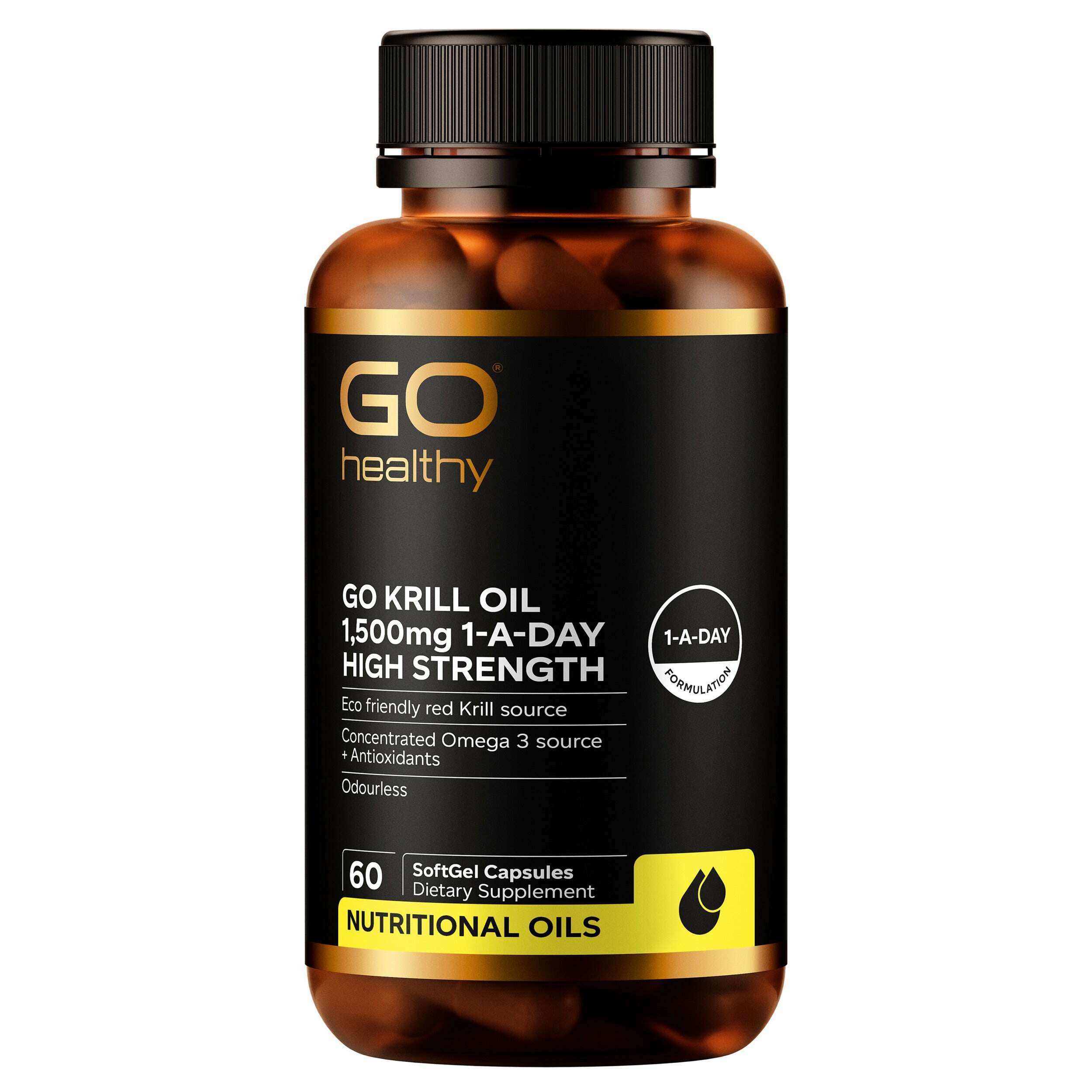 Go Healthy | Go Krill Oil 1,500mg 1-A-Day High Strength | healthy.co.nz