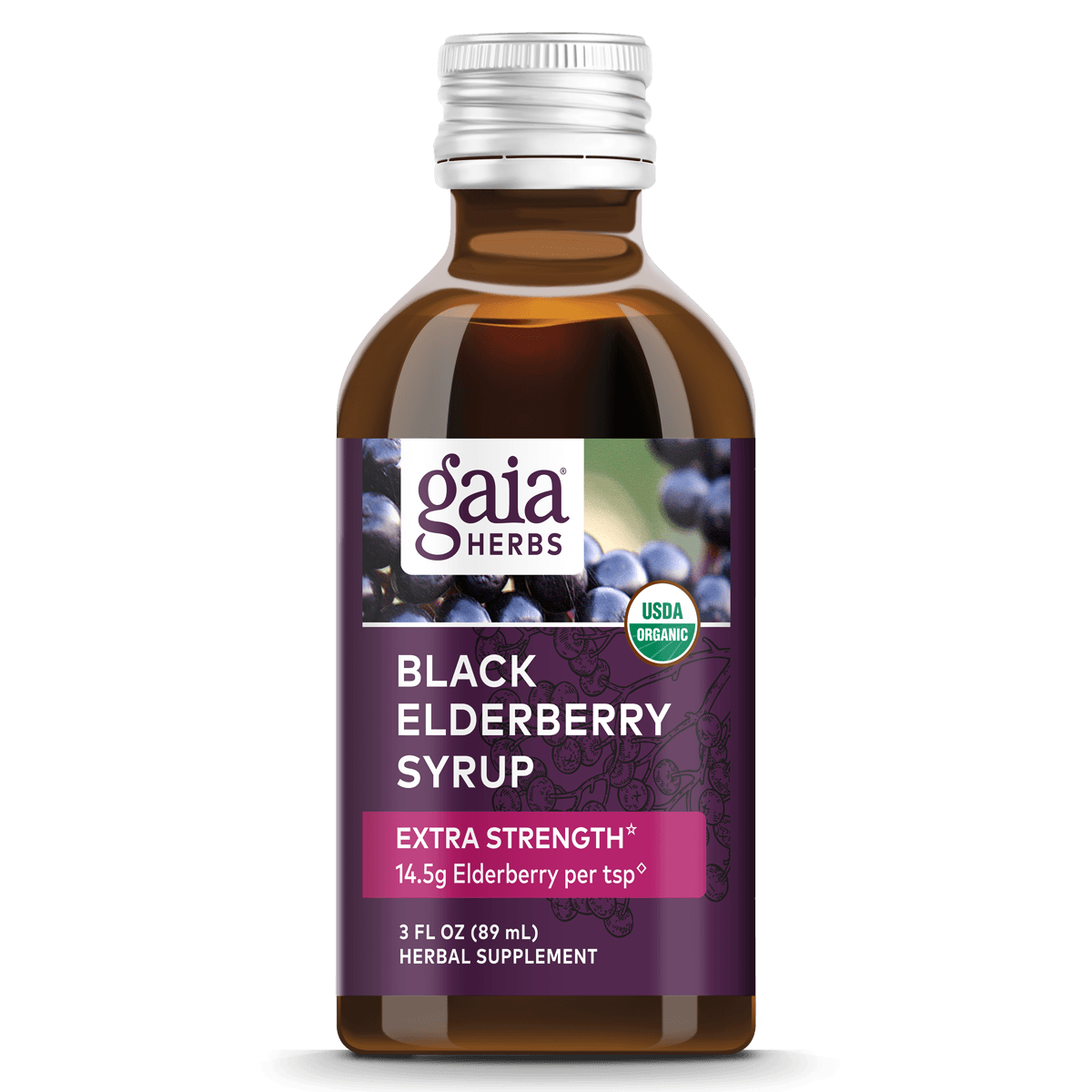 Gaia Herbs Black Elderberry Extra Strength Syrup