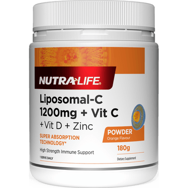 Nutra-Life Liposomal-C 1200mg + Vit C + Vit D + Zinc Powder