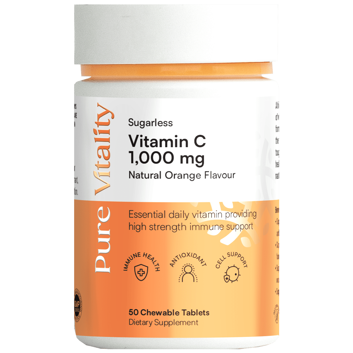 Pure Vitality Sugarless Vitamin C 1,000mg | healthy.co.nz