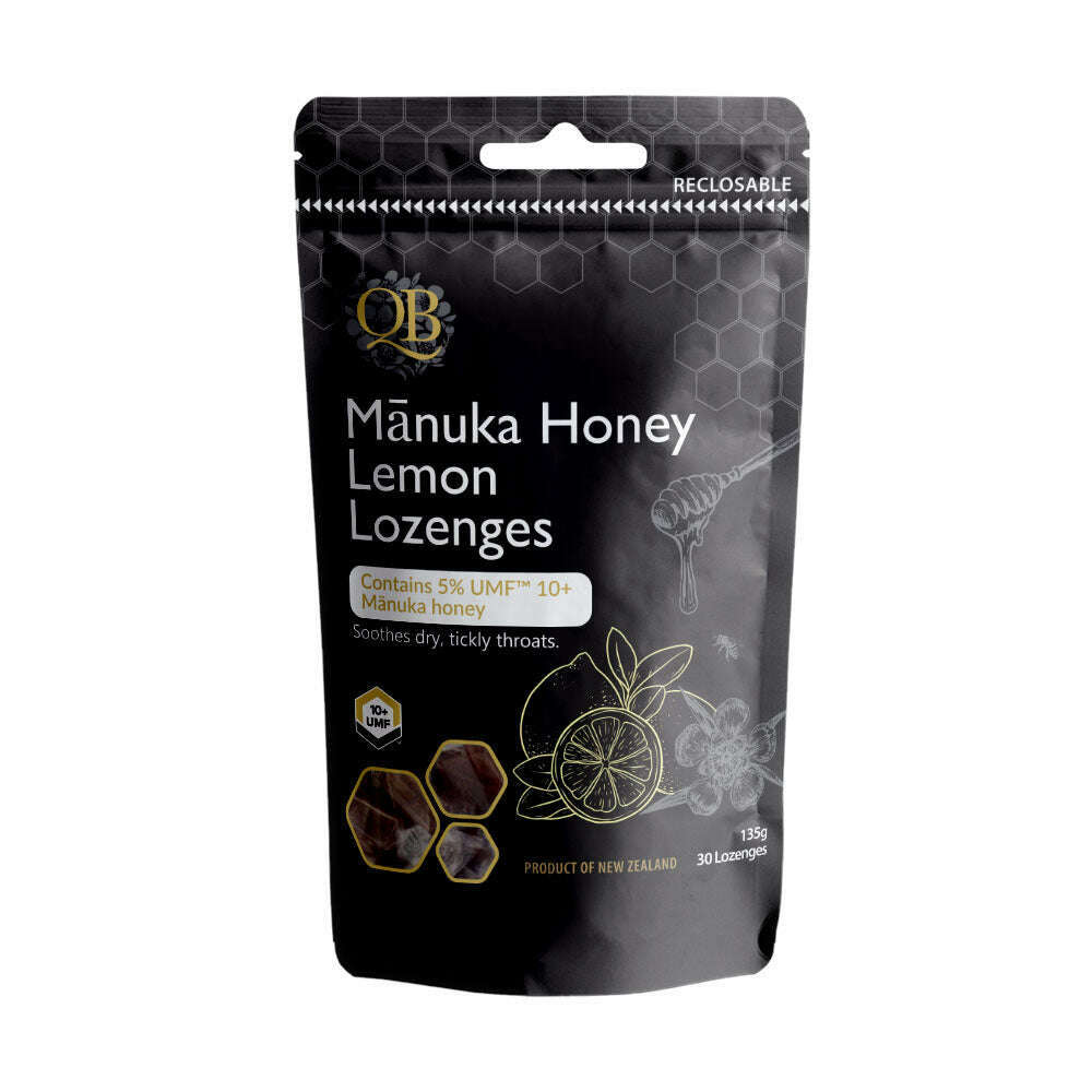 NZQueenBee QB Manuka Honey Lemon Lozenges | healthy.co.nz