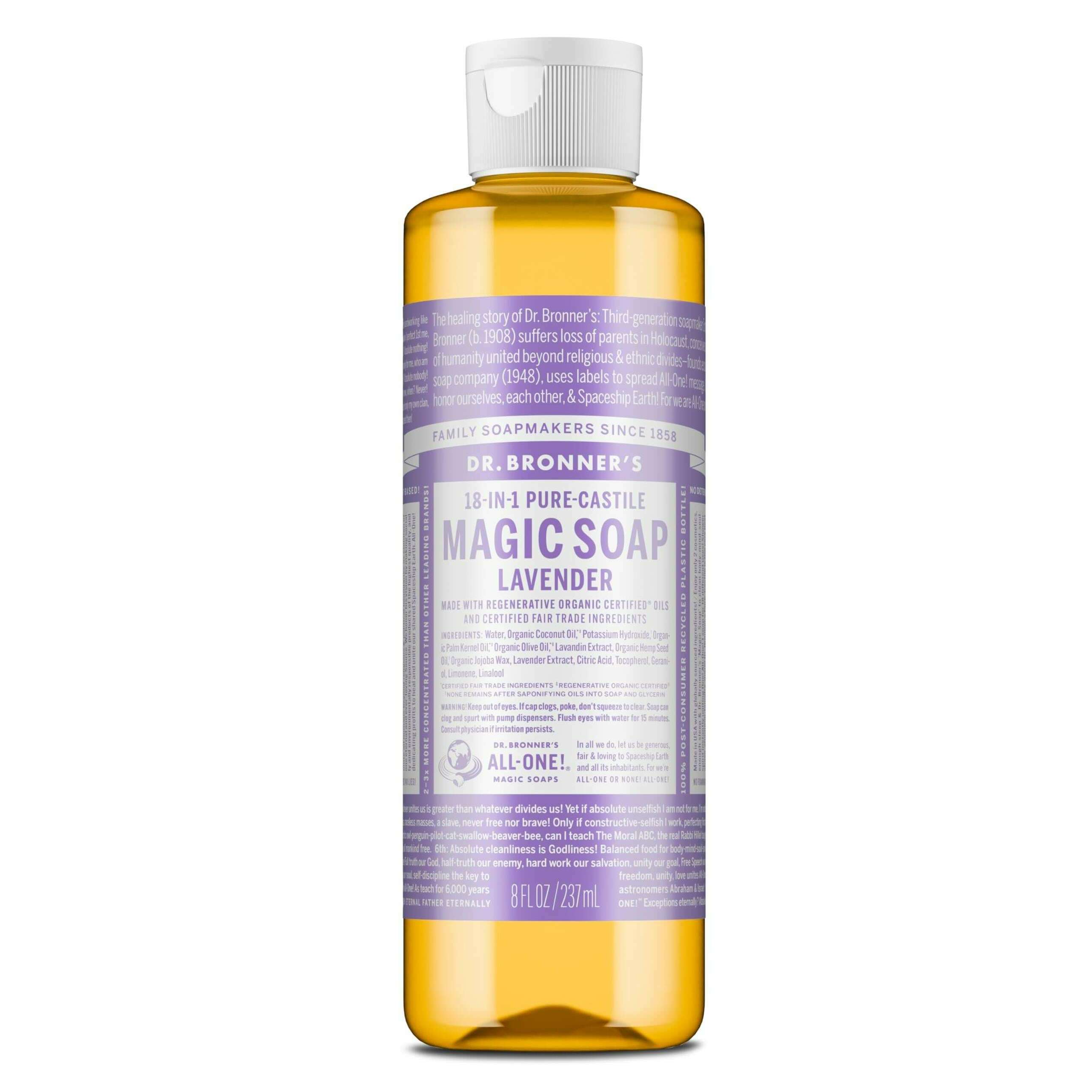 Dr Bronner Pure-Castile Liquid Soap - Lavender | Healthy.co.nz