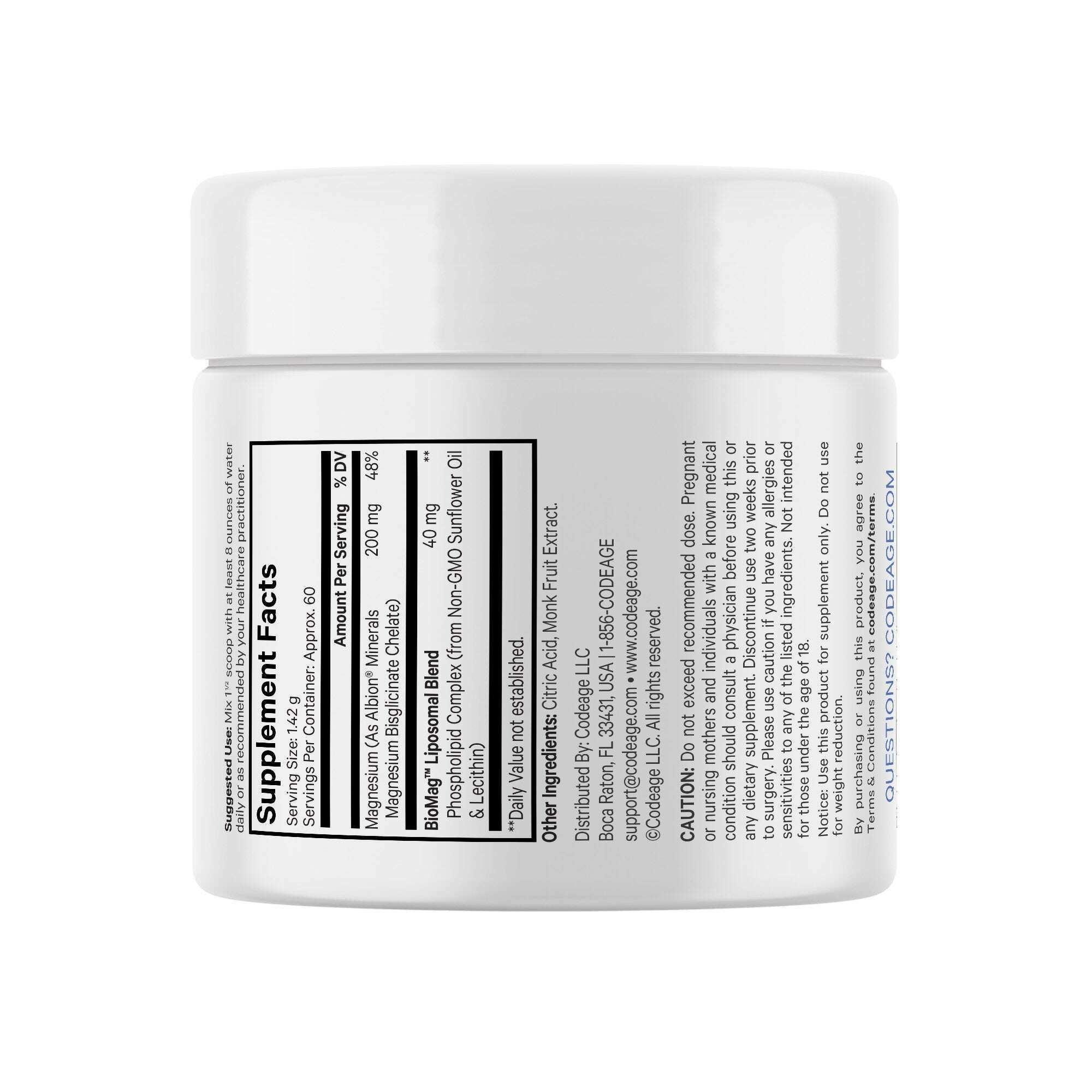 Codeage Liposomal Magnesium Glycinate Powder | healthy.co.nz