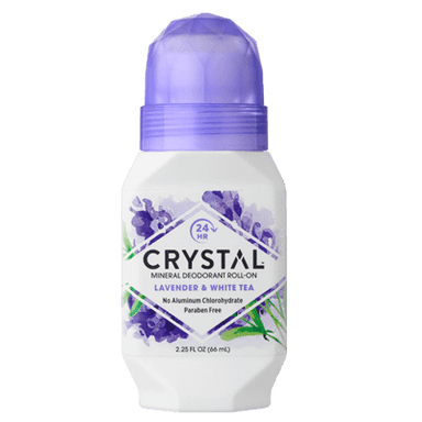 Crystal Mineral-Enriched Deodorant Roll-On Lavender & White Tea