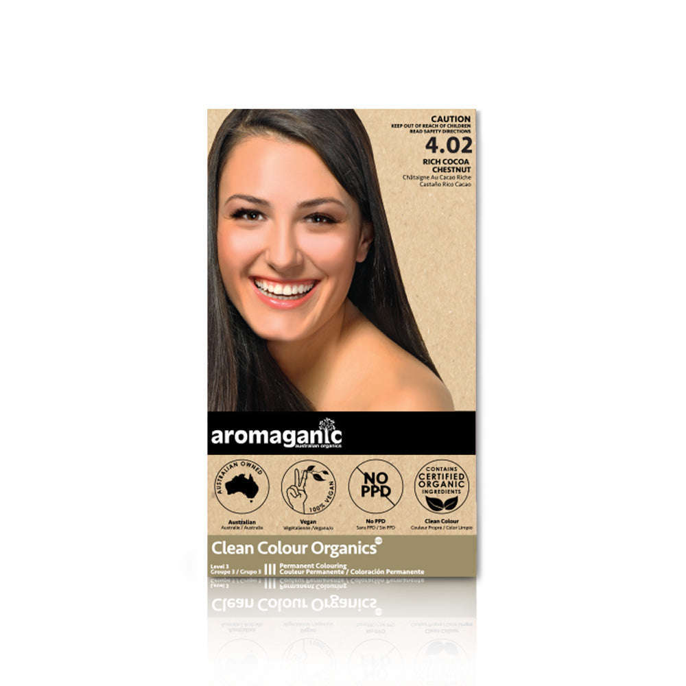 Aromaganic Organic Hair Colour 4.02 Rich Cocoa Chestnut