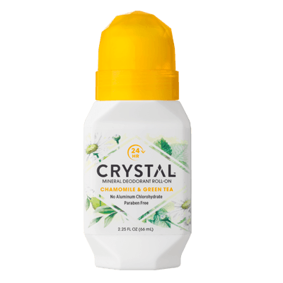 Crystal Mineral-Enriched Deodorant Roll-On Chamomile & Green Tea