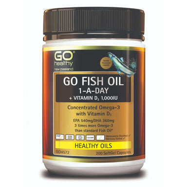 Go Healthy Go Fish Oil 1 A Day + Vit D1000 IU