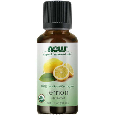 Now Organic Lemon Essential Oil (Citrus Limon), 100% Pure & Organic