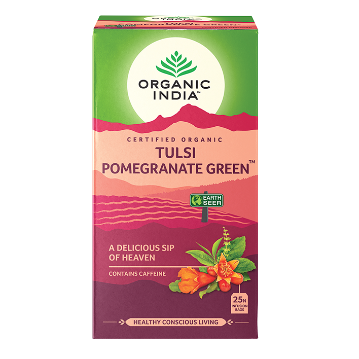Organic Tulsi Pomegranate Green Tea