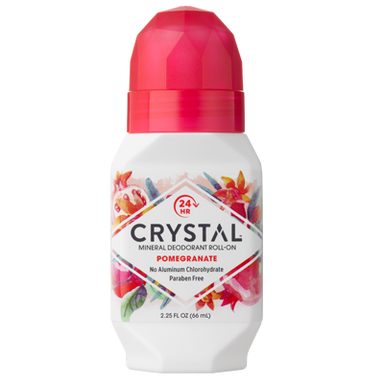 Crystal Mineral-Enriched Deodorant Roll-On Pomegranate