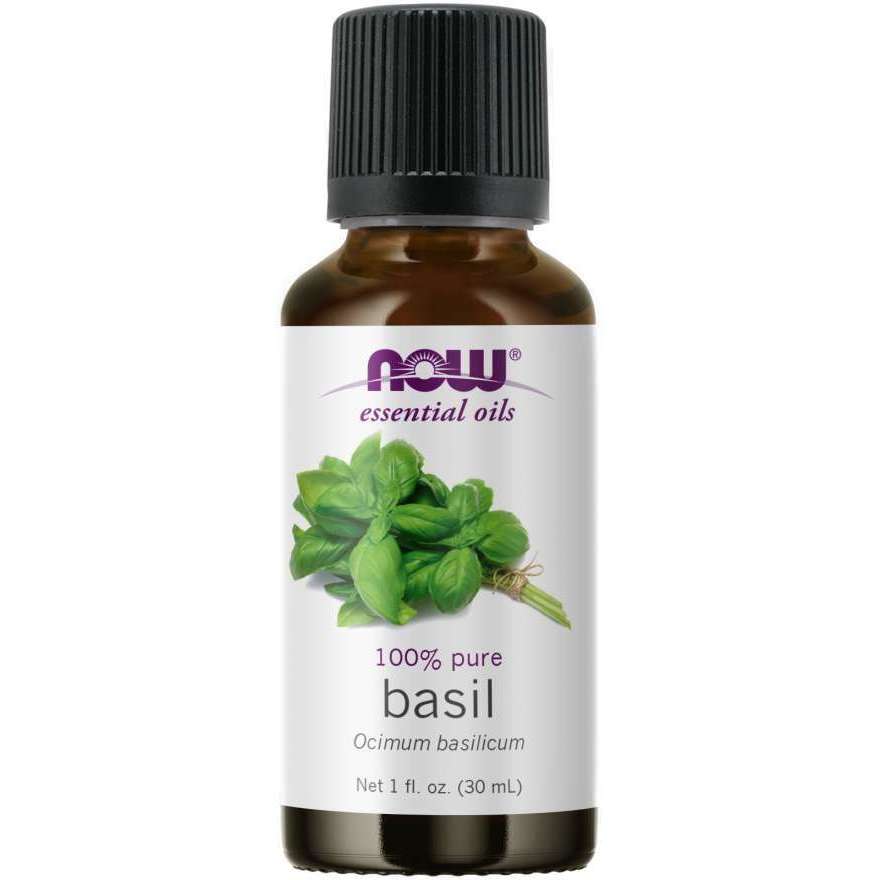 Now Basil Essential Oil (Ocimum Basilicum), 100% Pure