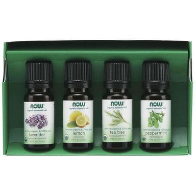 Now Let It Be Organically, Organic Essential Oils Kit, 4 Bottles, 10ml Each