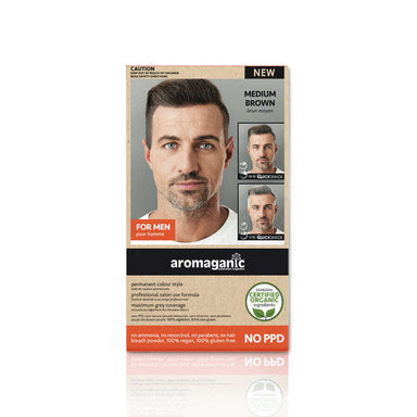 Aromaganics Hair Colour For Men - Medium Brown 